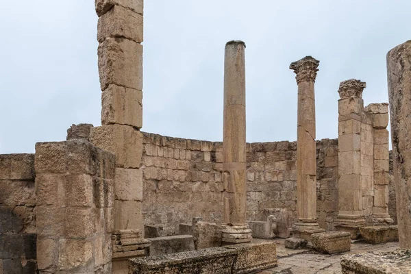 Jerash Jordan December 2018 Remains Temple Macellum Great Roman City — стоковое фото