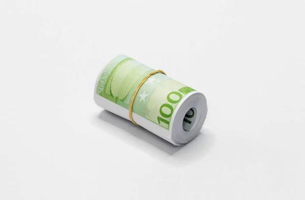 Een Heleboel Europese Euro Coupures Van Biljetten Van 100 Euro — Stockfoto