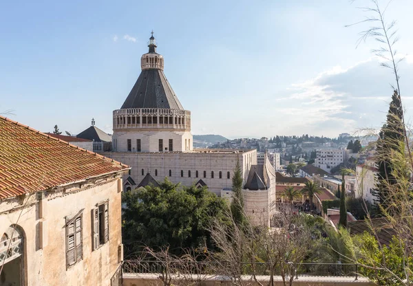 Nazaret Israel Diciembre 2018 Vista Basílica Anunciación Desde Techo Del — Foto de Stock