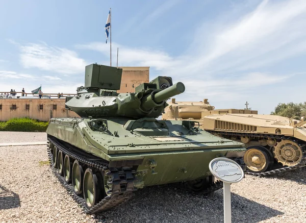 American tank Sheridan m551 is on the Memorial Site near the Armored Corps Museum in Latrun, Israel