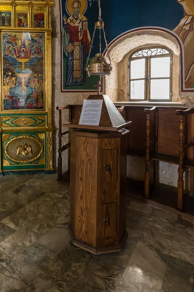 이스라엘 예루살렘의 구시가지에 있는 침례 요한 교회 내부 — 스톡 사진