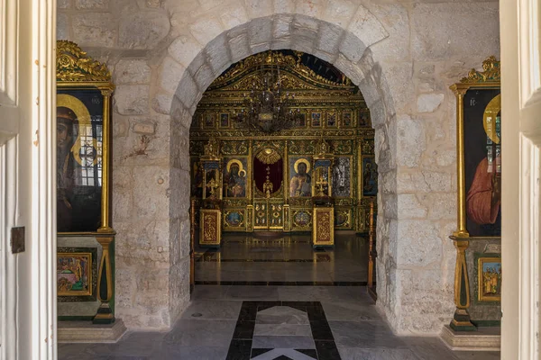 Interior de la Iglesia de San Juan Bautista en la Ciudad Vieja de Jerusalén, Israel —  Fotos de Stock