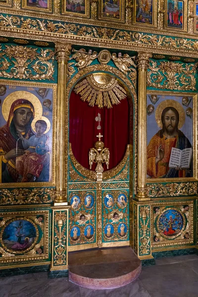 Interior de la Iglesia de San Juan Bautista en la Ciudad Vieja de Jerusalén, Israel — Foto de Stock