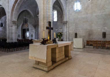 Kudüs, İsrail Eski Şehir Muristan sokakta Redeemer Lutheran Kilisesi iç