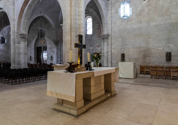 El interior de la Iglesia Luterana del Redentor en la calle Muristan en la Ciudad Vieja de Jerusalén, Israel — Foto de Stock