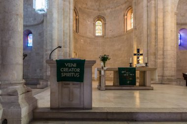 Kudüs, İsrail Eski Şehir Muristan sokakta Redeemer Lutheran Kilisesi iç