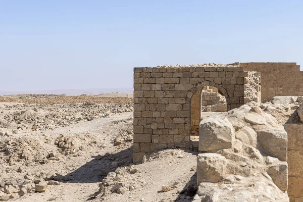 The ruins of the city walls of the Nabataean city of Avdat, located on the incense road in the Judean desert in Israel. It is included in the UNESCO World Heritage List.