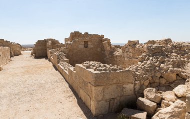 Nabataean şehir Avdat, Israil'deki Judean desert tütsü yolu üzerinde yer alan kalıntıları. Unesco Dünya Mirası listesinde bulunan.