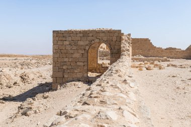 İsrail 'deki Yahudi çölünde tütsü yolunda yer alan Nabataean şehri Avdat' ın kalıntıları. Unesco Dünya Mirasları Listesine dahil edilmiştir..