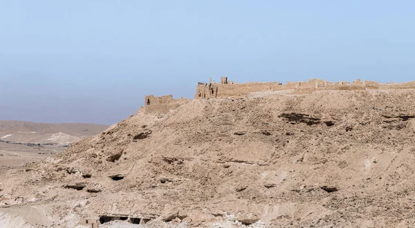 Ruinerna av den Nabataean staden av Avdat, ligger på rökelse road i Judean öknen i Israel. Det ingår i Unescos World Heritage. — Stockfoto