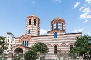 Batumi Piazza Meydanı yakınlarındaki St. Nicolas Kilisesi. Georgia 'nın başkenti olan Batumi şehrinin eski bölümü.