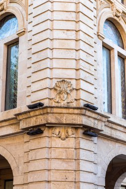 Batumi şehrindeki binanın dekoratif cephesi - Georgia 'nın başkenti Adjara