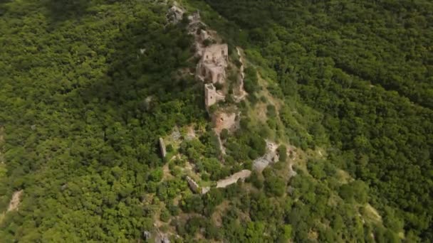 Rovine Del Castello Montfort Trovano Alta Collina Nell Alta Galilea — Video Stock