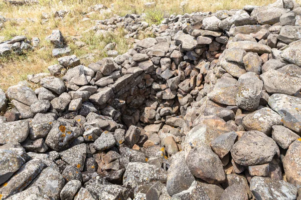 青銅器時代初期の巨石の複合体の残骸 精霊の車輪 Rujum Hiri Gilgal Rephaem イスラエルのゴラン高原 — ストック写真