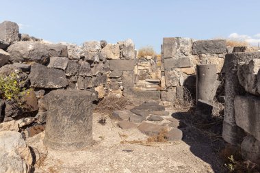 MÖ 3. yüzyılın Yunan-Roma şehirlerinin kalıntıları - MS 8. yüzyılda Hippus - Golan Tepeleri 'ndeki Susita - Kineret, İsrail