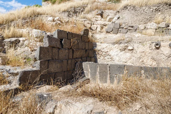 Romok Görög Római Város Század Század Hippus Susita Golan Heights — Stock Fotó