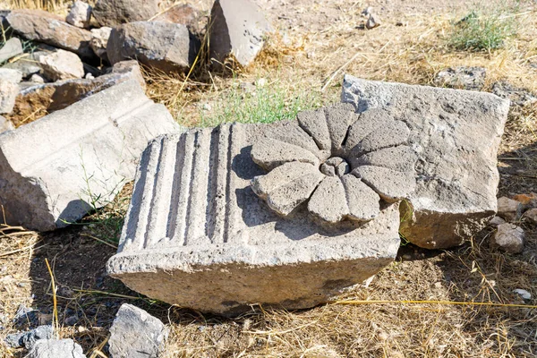 Resti Colonne Rovina Della Città Greca Romana Del Iii Secolo — Foto Stock