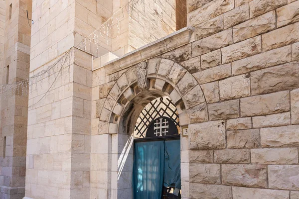 Jerusalén Israel Junio 2020 Entrada Iglesia Danesa Jerusalén Calle Muristan — Foto de Stock