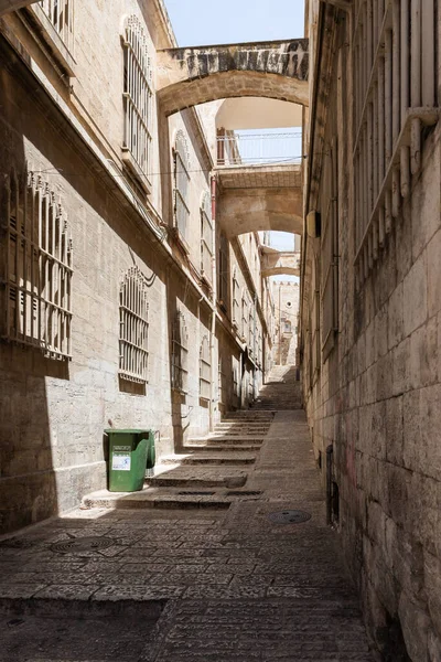 Jeruzalém Izrael Června 2020 Prázdná Turistická Ulice Ghawanima Starém Městě — Stock fotografie