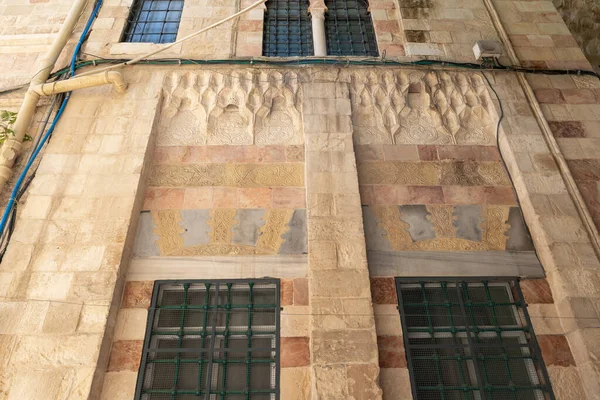 Jerusalén Israel Junio 2020 Decoraciones Decorativas Piedra Pared Madraza Arguniya — Foto de Stock