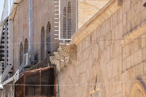 Jérusalem Israël Juin 2020 Vieux Bâtiments Avec Des Décorations Orientales — Photo