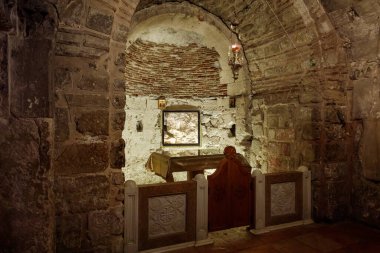 Kudüs, İsrail, 13 Haziran 2020: Eski Kudüs, İsrail 'deki Hristiyan mahallesindeki Kutsal Mezar Kilisesi