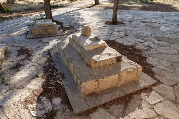 以色列耶路撒冷 2020年6月13日 以色列耶路撒冷Mamila区阿拉伯墓地墓碑上的墓碑 — 图库照片