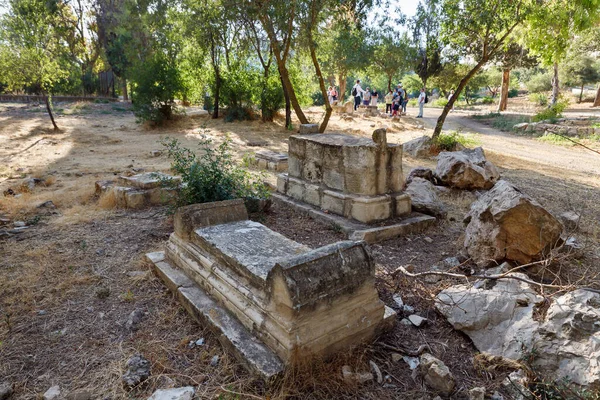 Jerusalem Israel Juni 2020 Grabsteine Über Gräbern Auf Dem Arabischen — Stockfoto