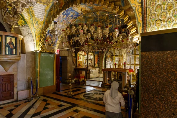 Jerusalén Israel Junio 2020 Interior Iglesia Del Santo Sepulcro Barrio — Foto de Stock