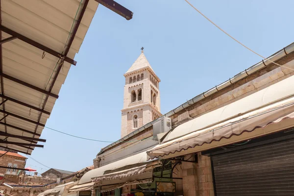 Jerusalem Israel June 2020 Bell Tower Lutheran Church Redeemer Rises — Stock Photo, Image