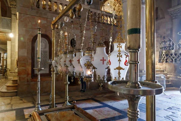 Jerusalém Israel Junho 2020 Interior Igreja Santo Sepulcro Bairro Cristão — Fotografia de Stock