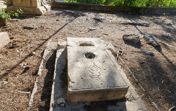 Jerusalém Israel Junho 2020 Tombstones Sobre Sepulturas Cemitério Árabe Abandonado — Fotografia de Stock