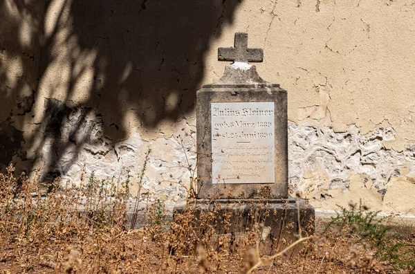 Haifa Israel Julho 2020 Tombstone Teresas Church Holy Localizado Monte — Fotografia de Stock