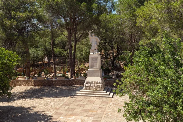 Daliyat Karmel Israël Juillet 2020 Grande Statue Pierre Elie Prophète — Photo