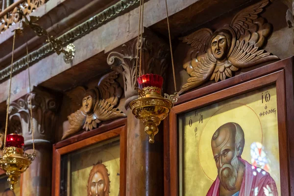 Tibériade Israël Juillet 2020 Lampadaire Ornemental Est Accroché Dans Salle — Photo