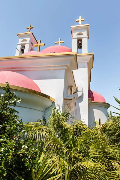 Tiberias Israel Juli 2020 Apostlarnas Kyrka Ligger Vid Galileiska Havets — Stockfoto