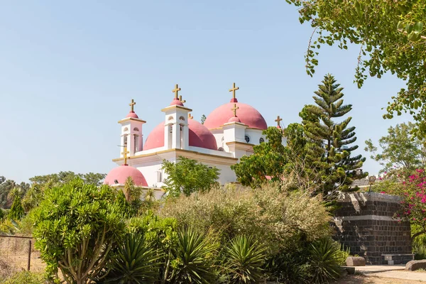 Tiberias Israel Juli 2020 Apostlarnas Kyrka Ligger Vid Galileiska Havets — Stockfoto