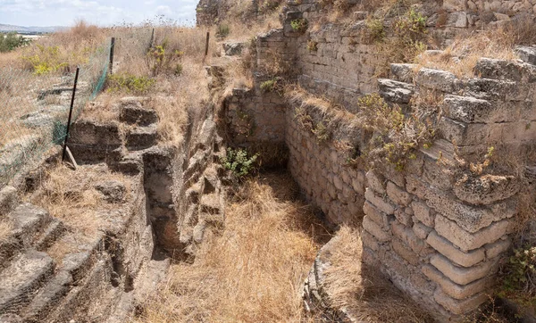 Überreste Der Alten Ruinen Der Festung Kafarlet War Eigentum Der — Stockfoto
