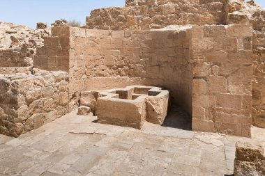 Güney İsrail 'de bir milli park olan Shivta' nın harabelerinde, Negev 'in kuzeyinde antik bir Nabatean şehrinin kalıntıları yer alıyor..