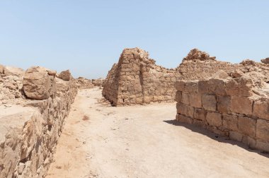 Güney İsrail 'de bir milli park olan Shivta' daki sokaklardan birinin kalıntıları, kuzey Negev 'deki antik bir Nabatean kentinin kalıntılarını içeriyor..