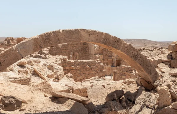 Шивта Національний Парк Півдні Ізраїлю Складу Якого Входять Руїни Стародавнього — стокове фото
