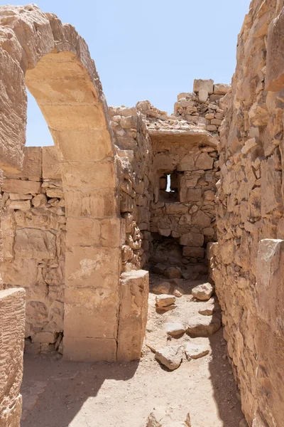 Shivta Parc National Dans Sud Israël Comprend Les Ruines Une — Photo