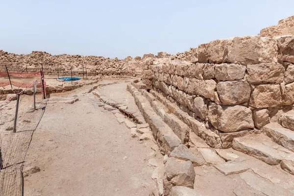 以色列南部的一个国家公园Shivta 包括内盖夫北部一个古老的纳巴蒂安城市的废墟 — 图库照片