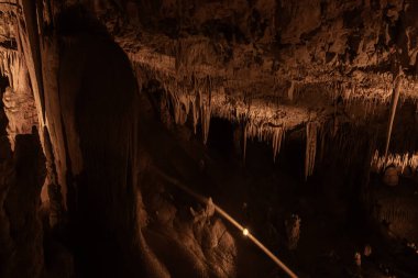 Extraordinary natural beauty of Sorek stalactites cave in Judean Mountains near Beit Shemesh in the Israel
