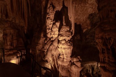 Indescribable natural beauty of Sorek stalactites cave in Judean Mountains near Beit Shemesh in the Israel