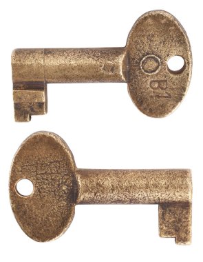 İki eski anahtarları metal