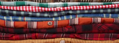 Pile of shirts horizontal clipart