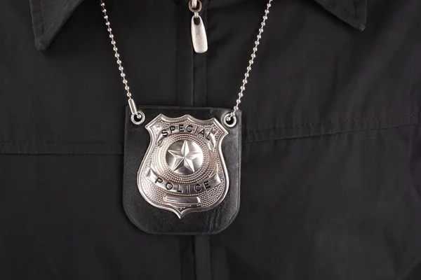 Speacial Silver Police Badge — Stock Photo, Image