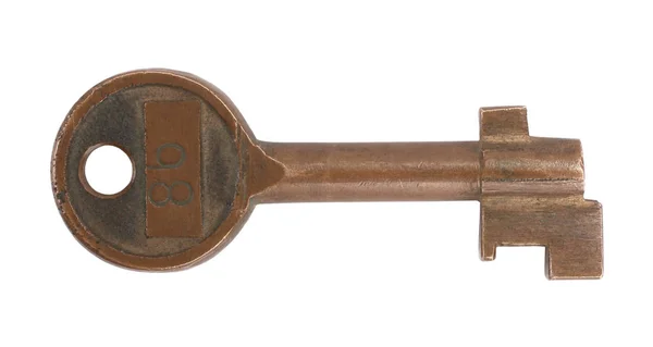 Brown Old Rusty Key — Stock Photo, Image