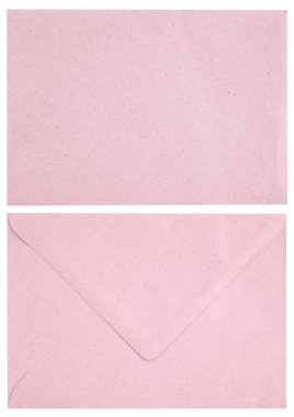 Eski geri dönüşümlü pembe zarf